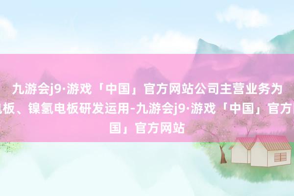 九游会j9·游戏「中国」官方网站公司主营业务为锂电板、镍氢电板研发运用-九游会j9·游戏「中国」官方网站